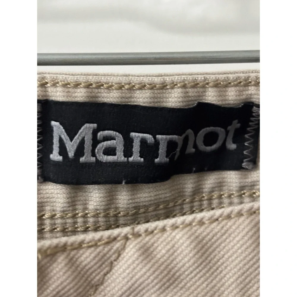 Marmot Mens Casual Outdoor Pants Size 34‎ Beige Cotton Blend Straight Leg